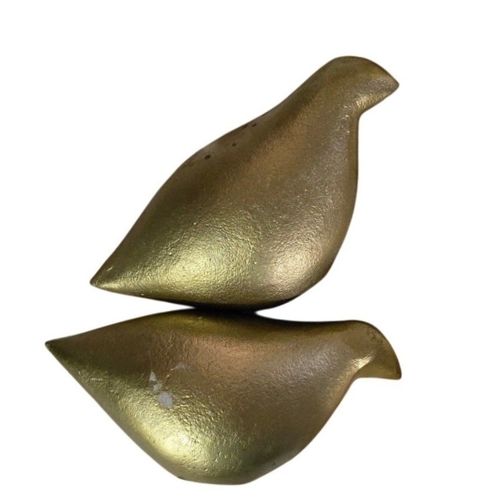 Gold Decorative Birds Set‎ of 2 Tabletop Decor Accent Pieces